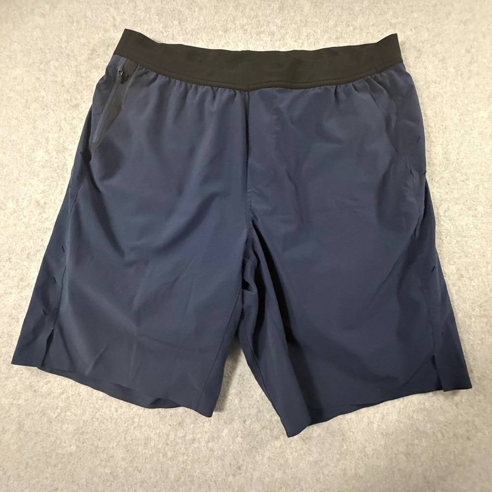 Ten Thousand Interval Shorts Mens Navy Blue Black Athletic Training Gym